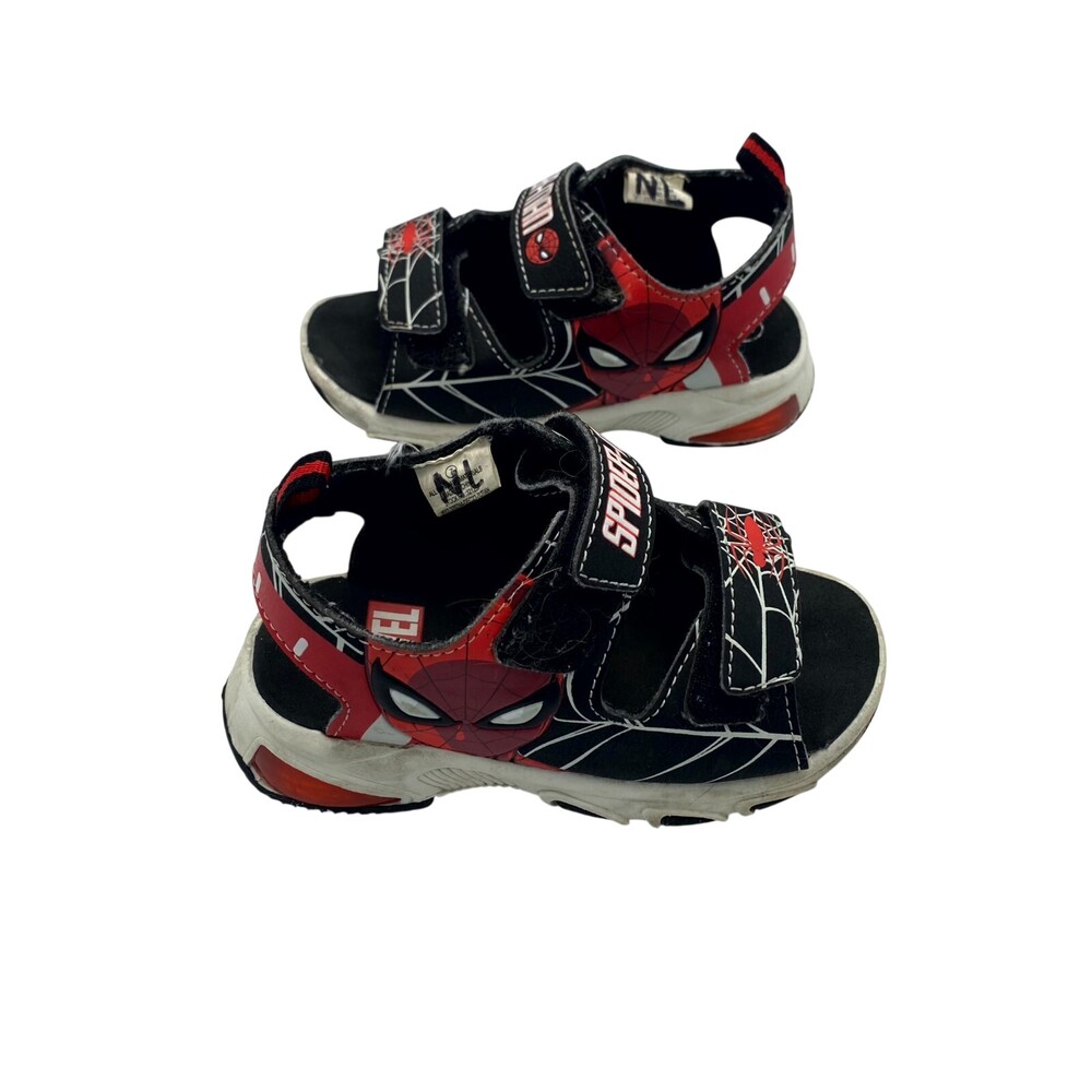 Marvel 321238 Kids US 7 Strappy Multicolor Spiderman Print Gore Strap Sandal